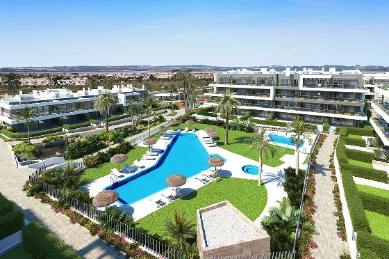Penthouse Apartment in Torrevieja zu verkaufen, Woongedeelte 137 m², Zustand Erstbezug, Klimaanlage, 2 Slaapkamers, 2 Badkamers, Pool, ref.: HA-TON-270-A04-11