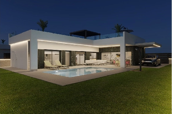Villa in Algorfa zu verkaufen, Woongedeelte 318 m², Zustand Erstbezug, Grondstuk 455 m², 3 Slaapkamers, 2 Badkamers, Pool, ref.: HA-ARN-140-E04-3