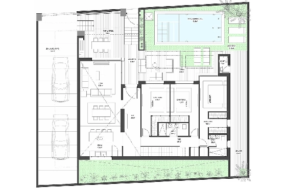 Villa in Los Alcazares zu verkaufen, Woongedeelte 426 m², Zustand Erstbezug, Klimaanlage, Grondstuk 394 m², 3 Slaapkamers, 2 Badkamers, Pool, ref.: HA-LAN-470-E02-12