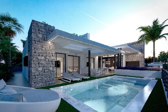 Villa in Los Alcazares zu verkaufen, Woongedeelte 426 m², Zustand Erstbezug, Klimaanlage, Grondstuk 394 m², 3 Slaapkamers, 2 Badkamers, Pool, ref.: HA-LAN-470-E02-2
