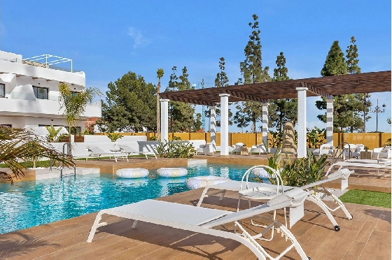 Penthouse Apartment in Los Alcazares zu verkaufen, Woongedeelte 137 m², Zustand Erstbezug, 2 Slaapkamers, 2 Badkamers, Pool, ref.: HA-LAN-436-A03-7