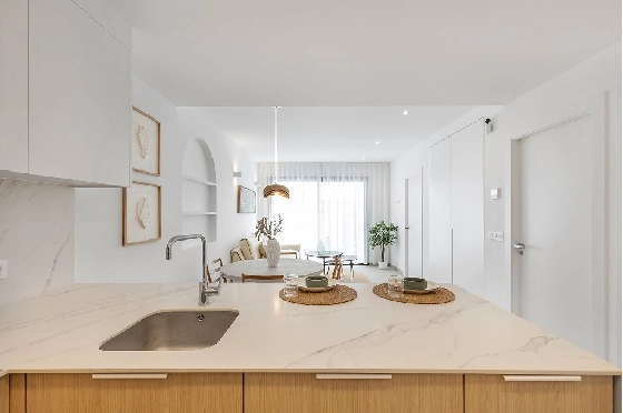 Penthouse Apartment in Los Alcazares zu verkaufen, Woongedeelte 137 m², Zustand Erstbezug, 2 Slaapkamers, 2 Badkamers, Pool, ref.: HA-LAN-436-A04-12