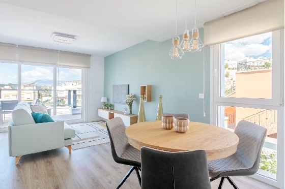 Stadthaus in Finestrat(Balcon de Finestrat) zu verkaufen, Woongedeelte 118 m², Grondstuk 237 m², 3 Slaapkamers, 3 Badkamers, Pool, ref.: TW-NATURE-34-15