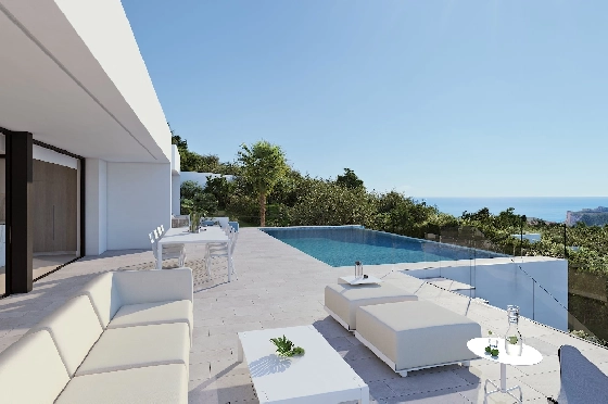 Villa in Benitachell(Cumbre del Sol) zu verkaufen, Woongedeelte 313 m², Grondstuk 1338 m², 4 Slaapkamers, 6 Badkamers, Pool, ref.: VA-21558-6