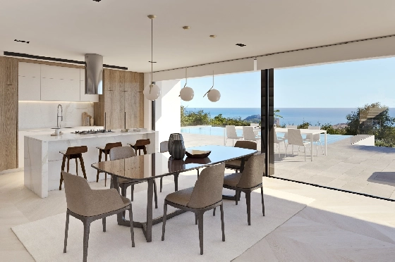 Villa in Benitachell(Cumbre del Sol) zu verkaufen, Woongedeelte 313 m², Grondstuk 1338 m², 4 Slaapkamers, 6 Badkamers, Pool, ref.: VA-21558-7