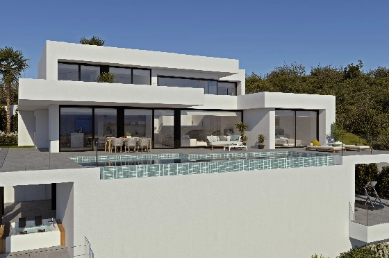 Villa in Benitachell(Cumbre del Sol) zu verkaufen, Woongedeelte 278 m², Grondstuk 1087 m², 4 Slaapkamers, 5 Badkamers, Pool, ref.: VA-22474-1