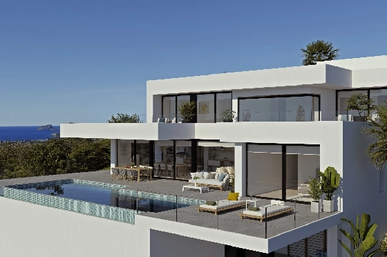 Villa in Benitachell(Cumbre del Sol) zu verkaufen, Woongedeelte 278 m², Grondstuk 1087 m², 4 Slaapkamers, 5 Badkamers, Pool, ref.: VA-22474-2