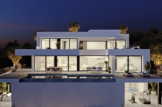 Villa in Benitachell(Cumbre del Sol) zu verkaufen, Woongedeelte 278 m², Grondstuk 1087 m², 4 Slaapkamers, 5 Badkamers, Pool, ref.: VA-22474-5