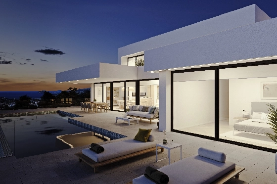 Villa in Benitachell(Cumbre del Sol) zu verkaufen, Woongedeelte 278 m², Grondstuk 1087 m², 4 Slaapkamers, 5 Badkamers, Pool, ref.: VA-22474-6