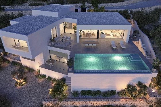 Villa in Benitachell(Cumbre del Sol) zu verkaufen, Woongedeelte 266 m², Grondstuk 1000 m², 3 Slaapkamers, 4 Badkamers, Pool, ref.: VA-22487-6