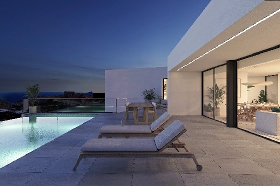 Villa in Benitachell(Cumbre del Sol) zu verkaufen, Woongedeelte 266 m², Grondstuk 1000 m², 3 Slaapkamers, 4 Badkamers, Pool, ref.: VA-22487-7