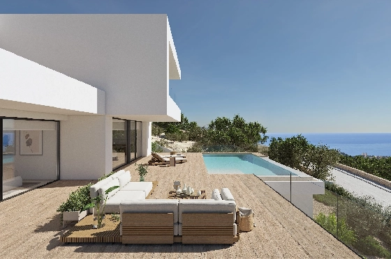 Villa in Benitachell(Cumbre del Sol) zu verkaufen, Woongedeelte 272 m², Grondstuk 1020 m², 3 Slaapkamers, 4 Badkamers, Pool, ref.: VA-22646-2