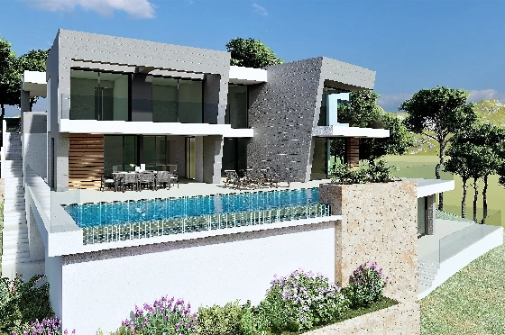 Villa in Benitachell(Benitatxell) zu verkaufen, Woongedeelte 298 m², Grondstuk 1149 m², 3 Slaapkamers, 4 Badkamers, Pool, ref.: VA-22941-1