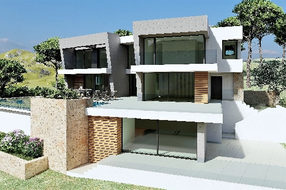 Villa in Benitachell(Benitatxell) zu verkaufen, Woongedeelte 298 m², Grondstuk 1149 m², 3 Slaapkamers, 4 Badkamers, Pool, ref.: VA-22941-3