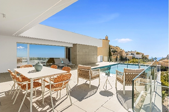 Villa in Benitachell(Cumbre del Sol) zu verkaufen, Woongedeelte 142 m², Grondstuk 956 m², 3 Slaapkamers, 3 Badkamers, Pool, ref.: VA-22965-34