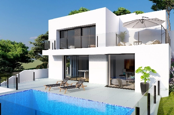 Villa in Benitachell(Cumbre del Sol) zu verkaufen, Woongedeelte 143 m², Grondstuk 479 m², 2 Slaapkamers, 3 Badkamers, Pool, ref.: VA-23943-1