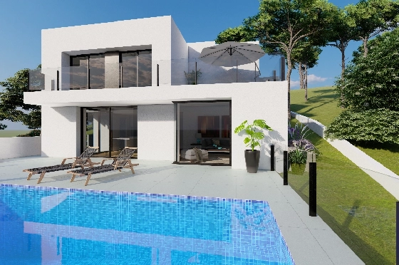 Villa in Benitachell(Cumbre del Sol) zu verkaufen, Woongedeelte 143 m², Grondstuk 479 m², 2 Slaapkamers, 3 Badkamers, Pool, ref.: VA-23943-4