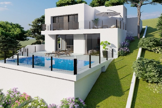 Villa in Benitachell(Cumbre del Sol) zu verkaufen, Woongedeelte 143 m², Grondstuk 479 m², 2 Slaapkamers, 3 Badkamers, Pool, ref.: VA-23943-5