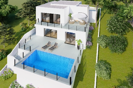 Villa in Benitachell(Cumbre del Sol) zu verkaufen, Woongedeelte 143 m², Grondstuk 479 m², 2 Slaapkamers, 3 Badkamers, Pool, ref.: VA-23943-6