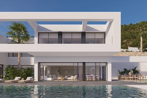 Villa in Benissa(Benissa) zu verkaufen, Woongedeelte 434 m², + Fussbodenheizung, Klimaanlage, Grondstuk 1510 m², 4 Slaapkamers, 6 Badkamers, Pool, ref.: VA-24551-1