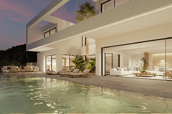 Villa in Benissa(Benissa) zu verkaufen, Woongedeelte 434 m², + Fussbodenheizung, Klimaanlage, Grondstuk 1510 m², 4 Slaapkamers, 6 Badkamers, Pool, ref.: VA-24551-17