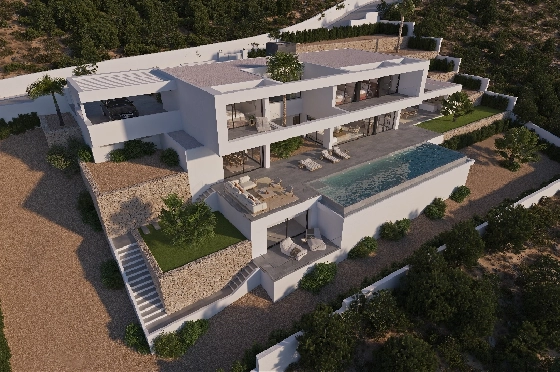 Villa in Benissa(Benissa) zu verkaufen, Woongedeelte 434 m², + Fussbodenheizung, Klimaanlage, Grondstuk 1510 m², 4 Slaapkamers, 6 Badkamers, Pool, ref.: VA-24551-7