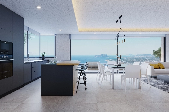 Villa in Benitachell(Cumbre del Sol) zu verkaufen, Woongedeelte 239 m², + Fussbodenheizung, Klimaanlage, Grondstuk 1054 m², 4 Slaapkamers, 5 Badkamers, Pool, ref.: VA-24679-5