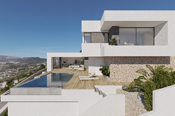 Villa in Benitachell(Cumbre del Sol) zu verkaufen, Woongedeelte 193 m², Grondstuk 880 m², 3 Slaapkamers, 3 Badkamers, Pool, ref.: VA-24412-1