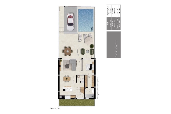 Reihenhaus in Dolores zu verkaufen, Wohnfläche 144 m², Zustand Erstbezug, Klimaanlage, Grundstück 190 m², 3 Schlafzimmer, 2 Badezimmer, Pool, ref.: HA-DON-115-R01-19