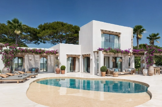 Villa in Moraira zu verkaufen, Woongedeelte 185 m², Bouwjaar 2026, Klimaanlage, Grondstuk 778 m², 4 Slaapkamers, 4 Badkamers, Pool, ref.: AM-12682DA-1