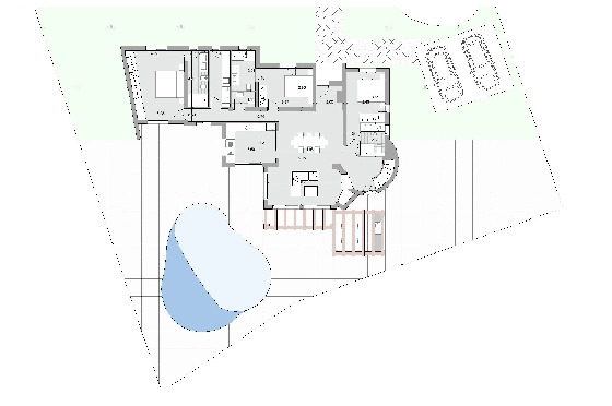 Villa in Moraira zu verkaufen, Woongedeelte 185 m², Bouwjaar 2026, Klimaanlage, Grondstuk 778 m², 4 Slaapkamers, 4 Badkamers, Pool, ref.: AM-12682DA-13