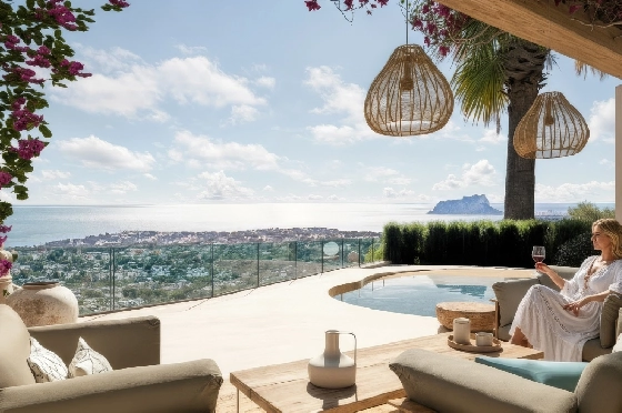 Villa in Moraira zu verkaufen, Woongedeelte 185 m², Bouwjaar 2026, Klimaanlage, Grondstuk 778 m², 4 Slaapkamers, 4 Badkamers, Pool, ref.: AM-12682DA-3