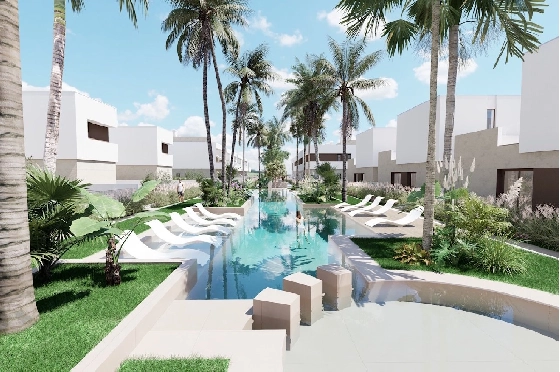 Penthouse Apartment in Los Alcazares zu verkaufen, Woongedeelte 145 m², Zustand Erstbezug, 3 Slaapkamers, 2 Badkamers, Pool, ref.: HA-LAN-451-A02-2