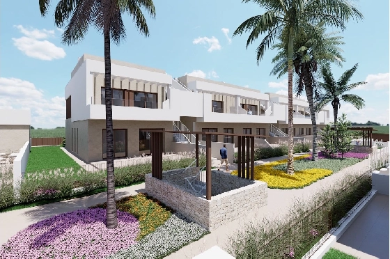 Villa in Los Alcazares zu verkaufen, Woongedeelte 129 m², Zustand Erstbezug, Grondstuk 202 m², 3 Slaapkamers, 2 Badkamers, Pool, ref.: HA-LAN-451-E01-10