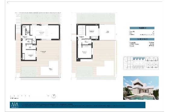 Villa in Los Alcazares zu verkaufen, Woongedeelte 129 m², Zustand Erstbezug, Grondstuk 202 m², 3 Slaapkamers, 2 Badkamers, Pool, ref.: HA-LAN-451-E01-14