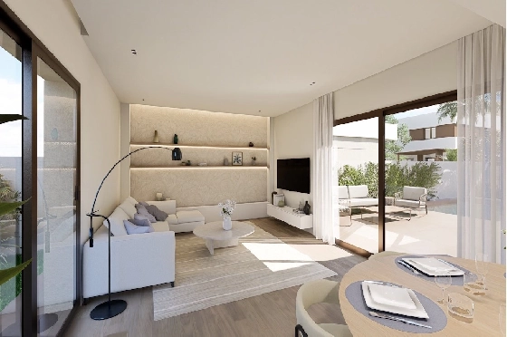 Villa in Los Alcazares zu verkaufen, Woongedeelte 129 m², Zustand Erstbezug, Grondstuk 202 m², 3 Slaapkamers, 2 Badkamers, Pool, ref.: HA-LAN-451-E01-3