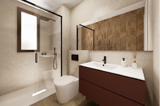 Villa in Los Alcazares zu verkaufen, Woongedeelte 129 m², Zustand Erstbezug, Grondstuk 202 m², 3 Slaapkamers, 2 Badkamers, Pool, ref.: HA-LAN-451-E01-8