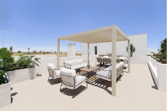 Villa in Los Alcazares zu verkaufen, Woongedeelte 164 m², Zustand Erstbezug, Grondstuk 274 m², 3 Slaapkamers, 2 Badkamers, Pool, ref.: HA-LAN-451-E02-10