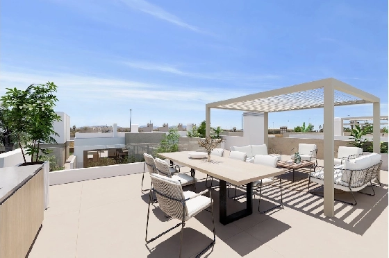 Villa in Los Alcazares zu verkaufen, Woongedeelte 164 m², Zustand Erstbezug, Grondstuk 274 m², 3 Slaapkamers, 2 Badkamers, Pool, ref.: HA-LAN-451-E02-11