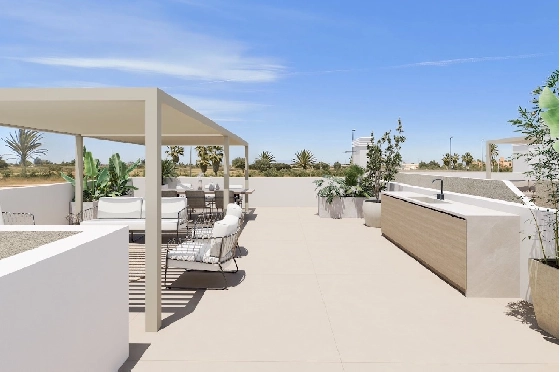 Villa in Los Alcazares zu verkaufen, Woongedeelte 197 m², Zustand Erstbezug, Grondstuk 356 m², 3 Slaapkamers, 3 Badkamers, Pool, ref.: HA-LAN-451-E03-14
