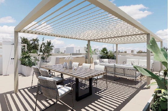 Villa in Los Alcazares zu verkaufen, Woongedeelte 197 m², Zustand Erstbezug, Grondstuk 356 m², 3 Slaapkamers, 3 Badkamers, Pool, ref.: HA-LAN-451-E03-16