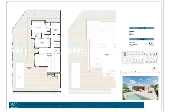 Villa in Los Alcazares zu verkaufen, Woongedeelte 197 m², Zustand Erstbezug, Grondstuk 356 m², 3 Slaapkamers, 3 Badkamers, Pool, ref.: HA-LAN-451-E03-21