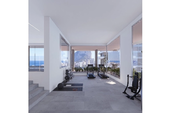 Etagen Apartment in Calpe zu verkaufen, Woongedeelte 133 m², Zustand Erstbezug, + fussboden, Klimaanlage, 3 Slaapkamers, 2 Badkamers, Pool, ref.: HA-CAN-160-A02-10