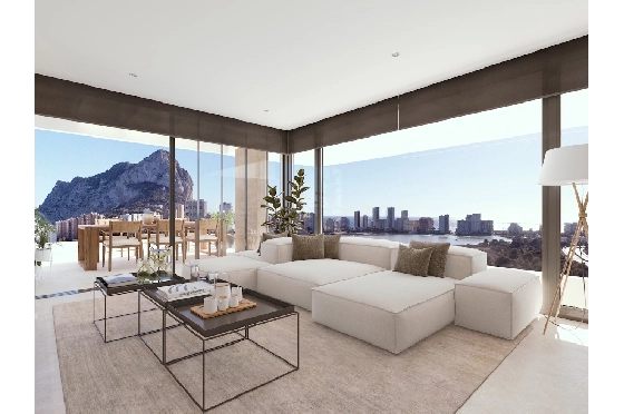 Etagen Apartment in Calpe zu verkaufen, Woongedeelte 116 m², Zustand Erstbezug, + fussboden, Klimaanlage, 2 Slaapkamers, 2 Badkamers, Pool, ref.: HA-CAN-160-A01-11
