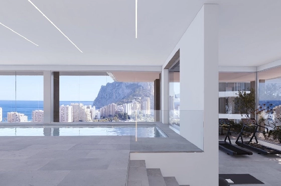 Etagen Apartment in Calpe zu verkaufen, Woongedeelte 116 m², Zustand Erstbezug, + fussboden, Klimaanlage, 2 Slaapkamers, 2 Badkamers, Pool, ref.: HA-CAN-160-A01-9