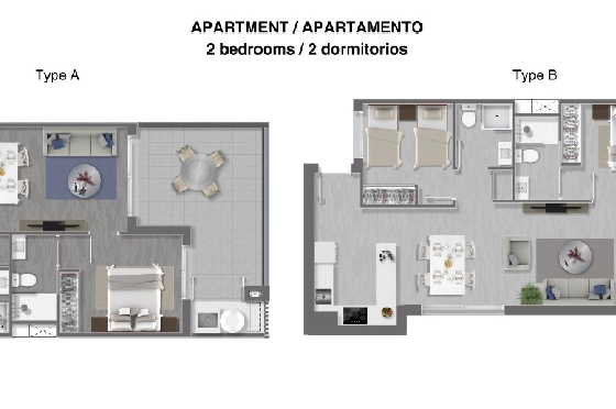 Apartment in Torrevieja(La Mata, Torrevieja, Costa Blanca) zu verkaufen, Woongedeelte 65 m², Grondstuk 92 m², 2 Slaapkamers, 2 Badkamers, Pool, ref.: TW-EDEN-BEACH-12-26