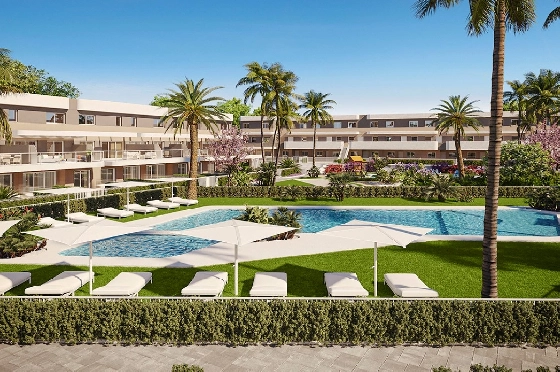 Apartment in Monforte Del Cid(Alenda Golf) zu verkaufen, Woongedeelte 81 m², Grondstuk 162 m², 2 Slaapkamers, 2 Badkamers, Pool, ref.: TW-ALLURE-2-5