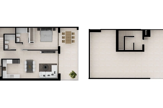 Apartment in Cartagena(La Manga, Murcia, Costa Blanca) zu verkaufen, Woongedeelte 102 m², Grondstuk 227 m², 3 Slaapkamers, 2 Badkamers, Pool, ref.: TW-SIENA,-LA-MANGA-30