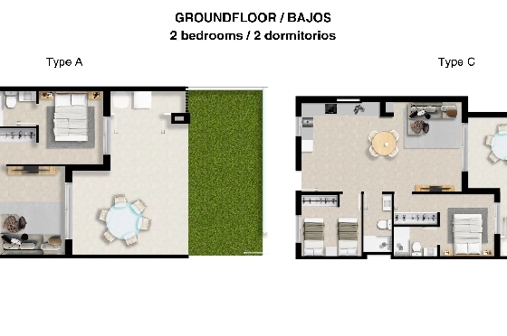 Apartment in Torrevieja(La Mata, Torrevieja, Costa Blanca) zu verkaufen, Woongedeelte 65 m², Grondstuk 115 m², 2 Slaapkamers, 2 Badkamers, Pool, ref.: TW-EDEN-BEACH-2-29