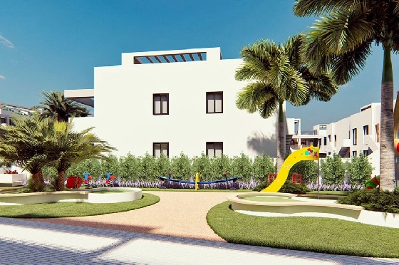 Erdgeschoss Apartment in Torrevieja zu verkaufen, Woongedeelte 131 m², Zustand Erstbezug, 2 Slaapkamers, 2 Badkamers, Pool, ref.: HA-TON-221-A01-10